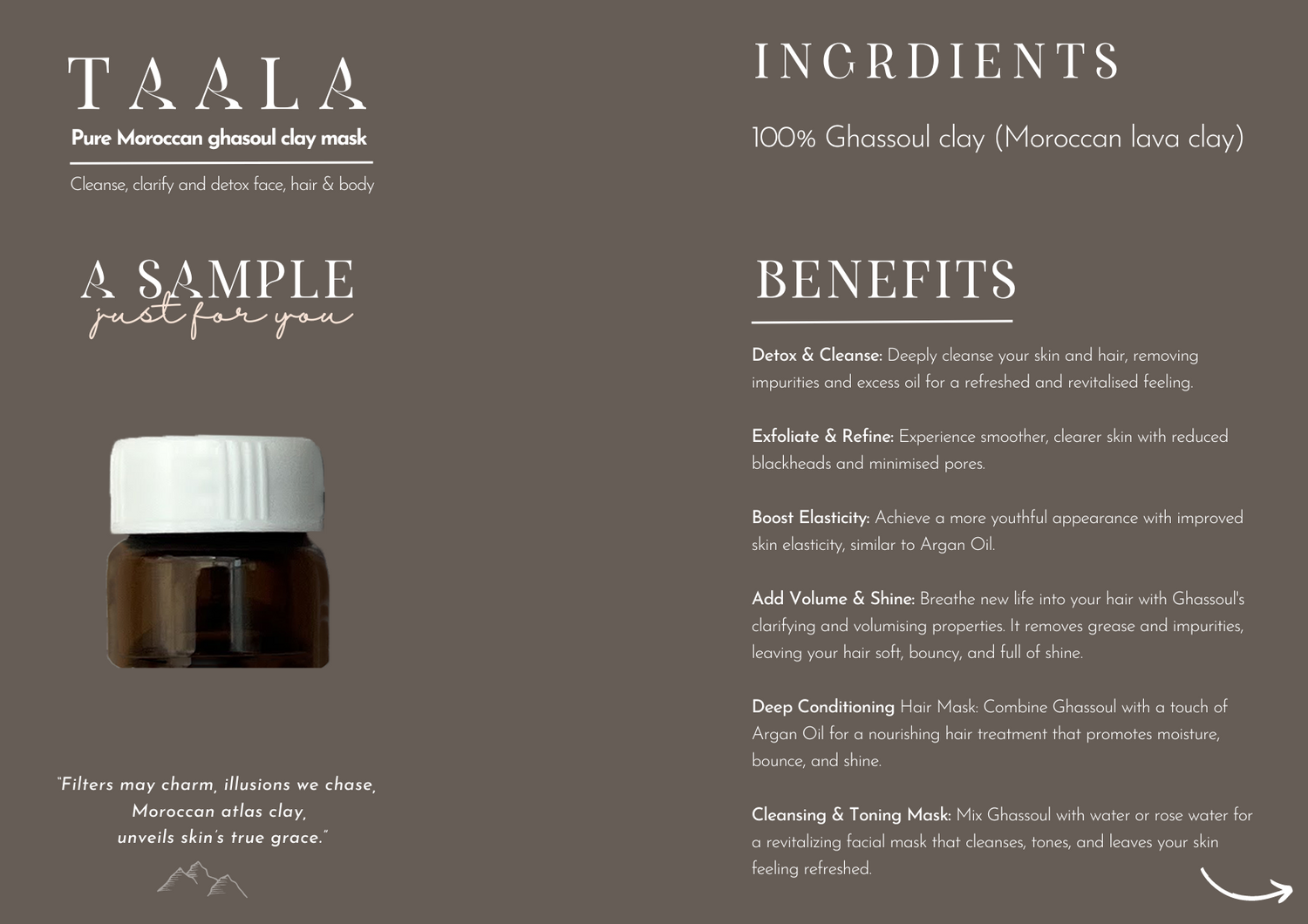 عينة من الغسول ومقشر الوجه